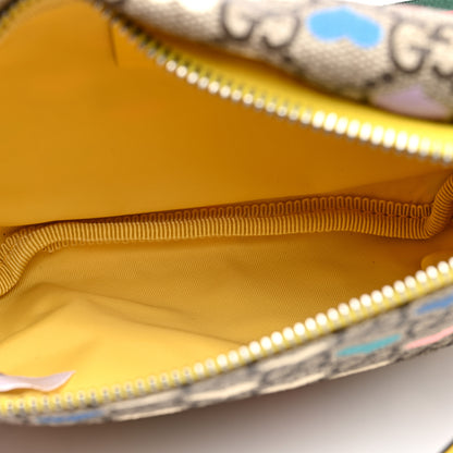 Gucci Soft GG Supreme Monogram Hearts Web Childrens Belt Bag Beige Ebony Multicolor Freesia 5 of 10