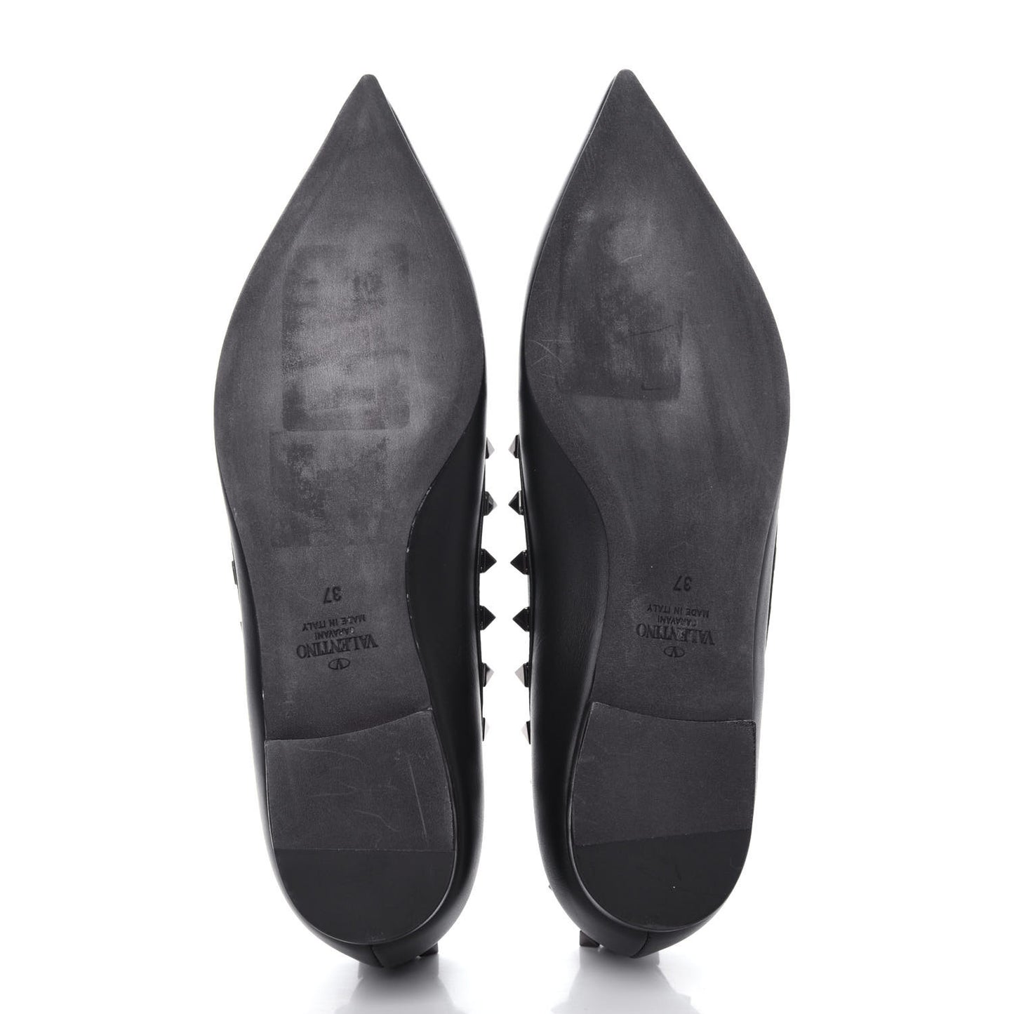 Nappa Rockstud Ballerina Flats 37 Black
