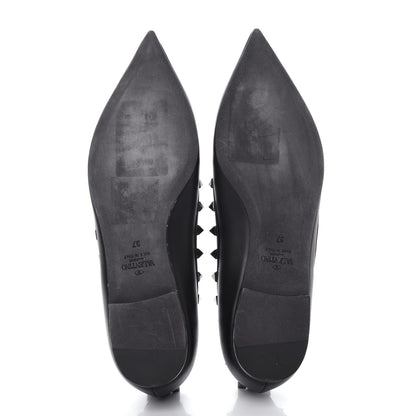 Valentino Garavani Nappa Rockstud Ballerina Flats 37 Black 6 of 10