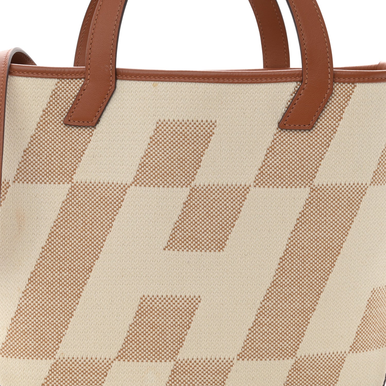 Hermes Swift Toile H Cabas H En Biais 27 Ecru Naturel Gold 8 of 11