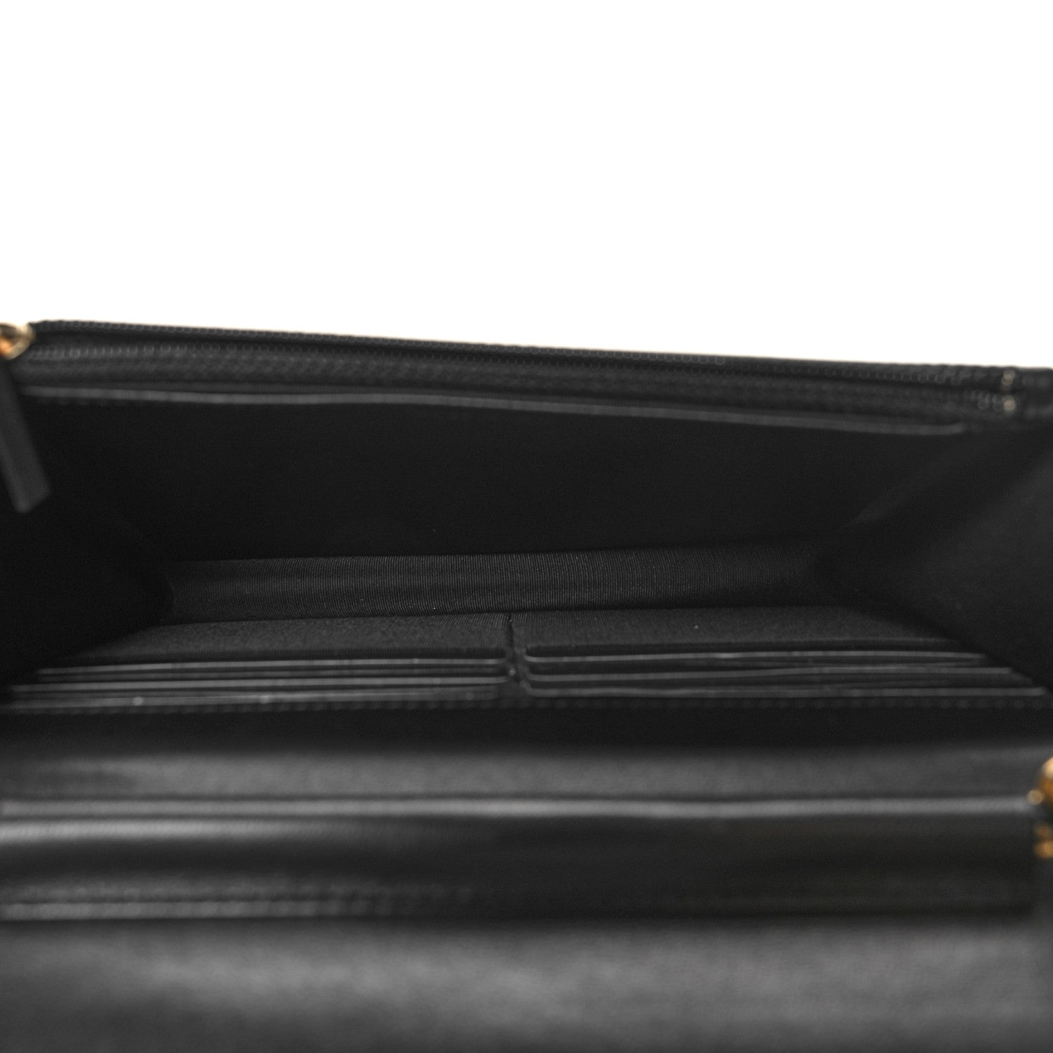 Chanel Lambskin Quilted Wallet On Chain WOC Black Beige 5 of 12