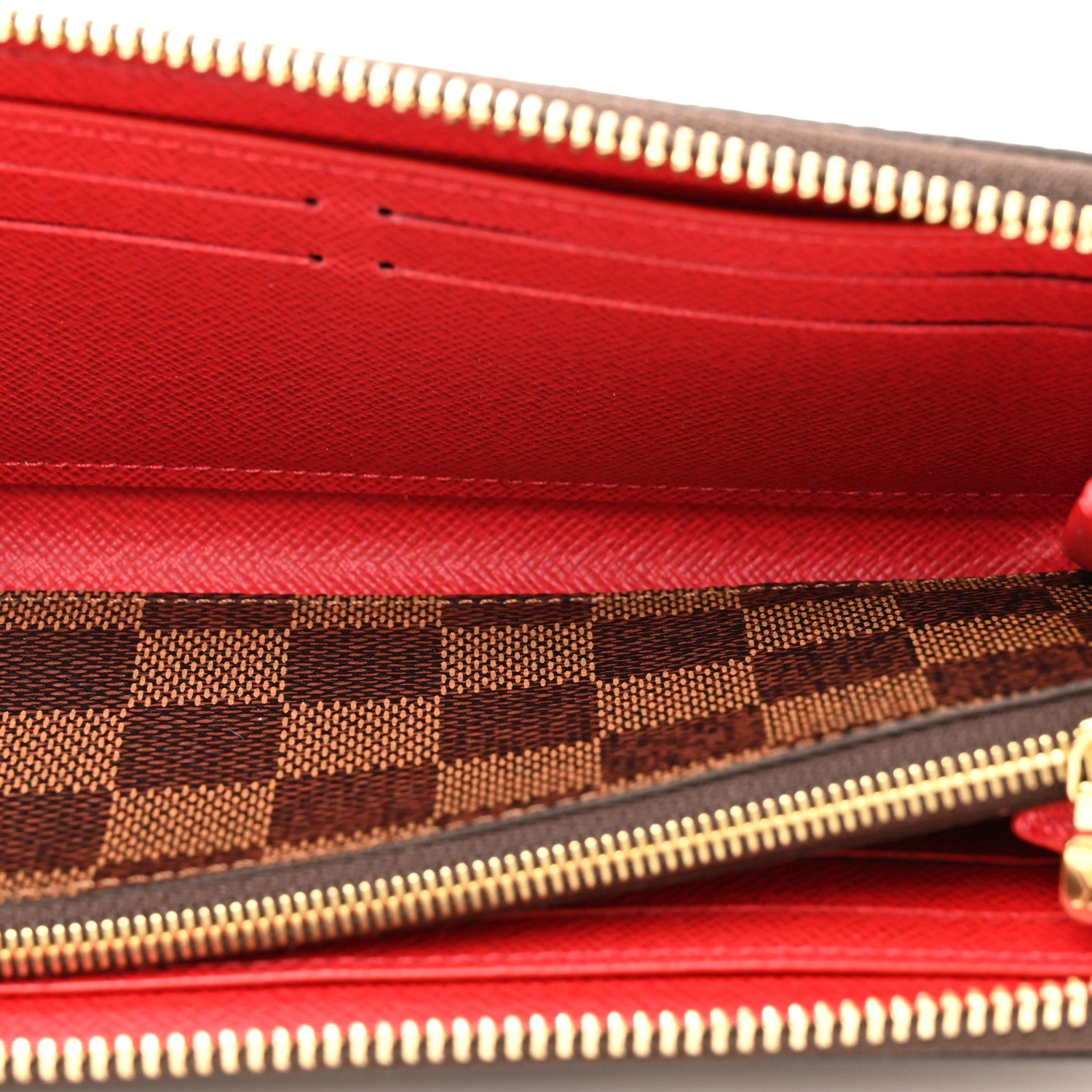 Louis Vuitton Damier Ebene Clemence Wallet Cherry 5 of 8