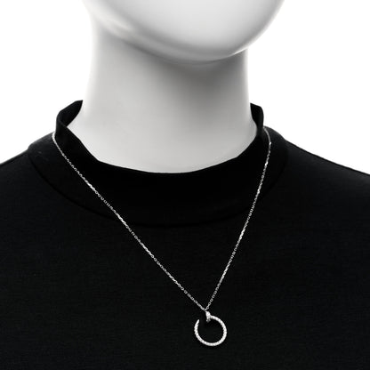 Cartier 18K White Gold Diamond Juste Un Clou Paved Pendant Necklace 2 of 7