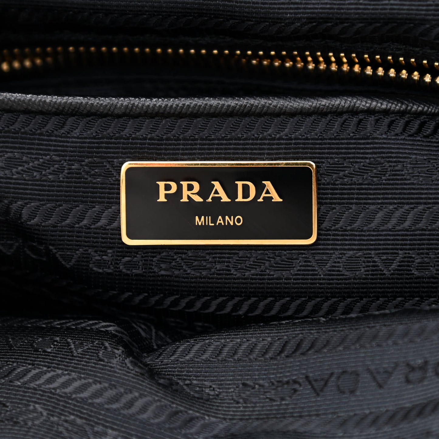 Tessuto Nylon Saffiano Tote Black