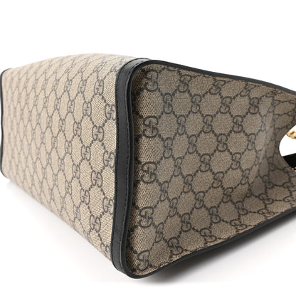 Gucci GG Supreme Monogram Medium Padlock Tote Black 10 of 10