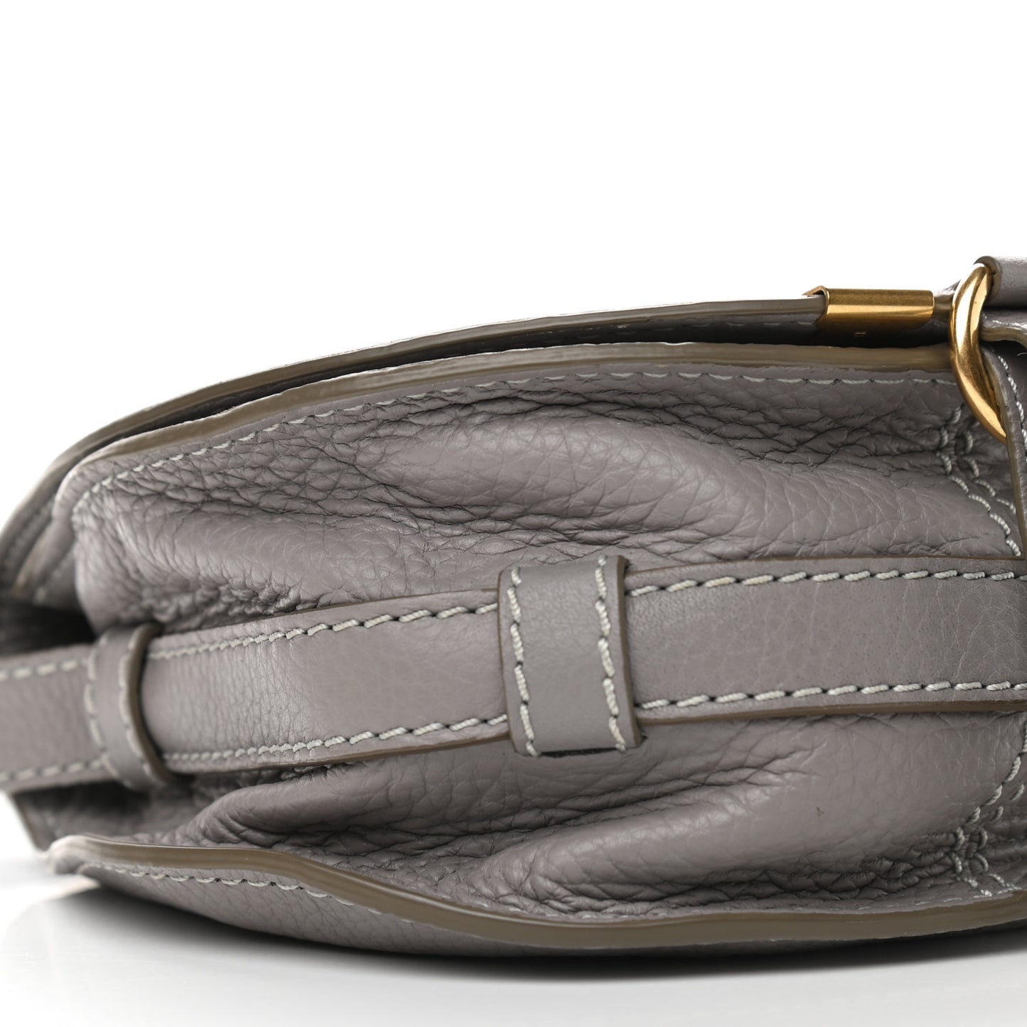 Calfskin Mini Marcie Round Crossbody Bag Cashmere Grey