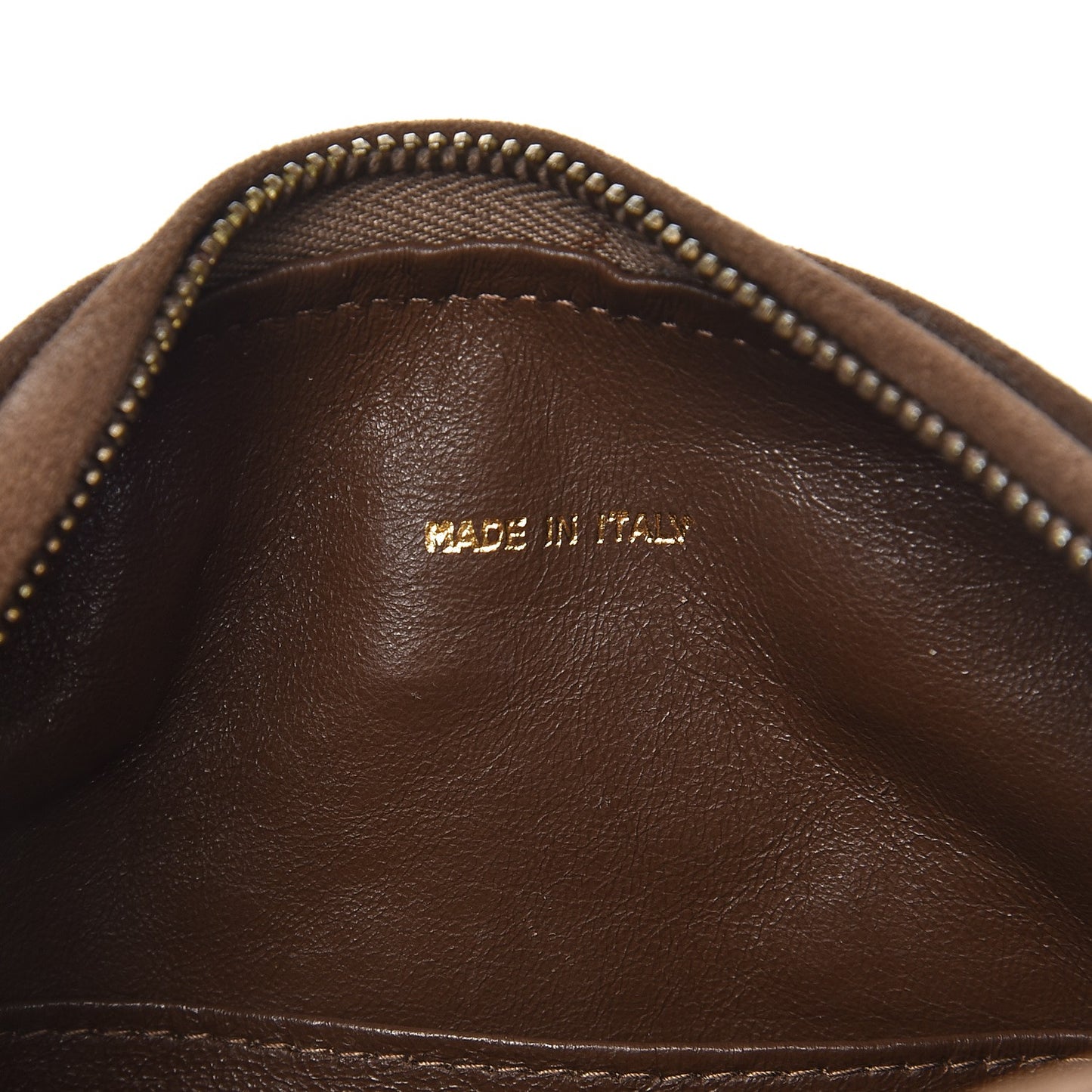 Suede Quilted Tassel Camera Case Brown