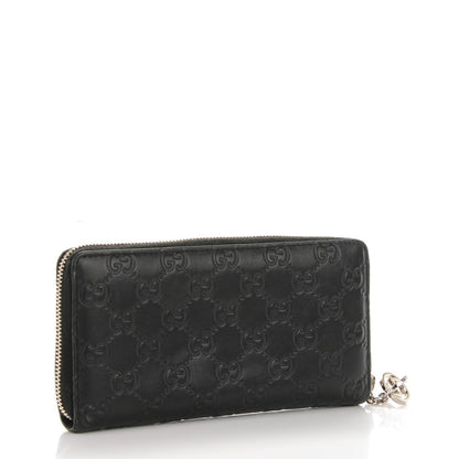 Gucci Guccissima Large Twins Zip Around Wallet Black 3 of 10