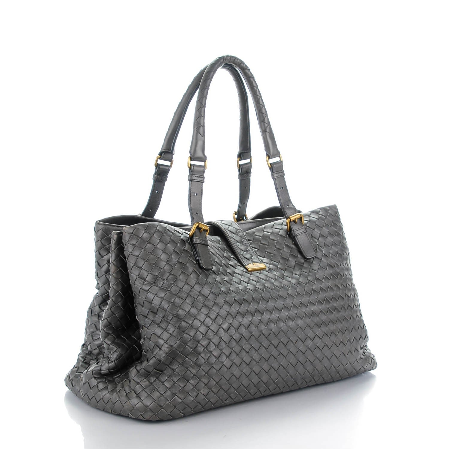 Bottega Veneta Nappa Intrecciato Roma Tote Ferro 3 of 8