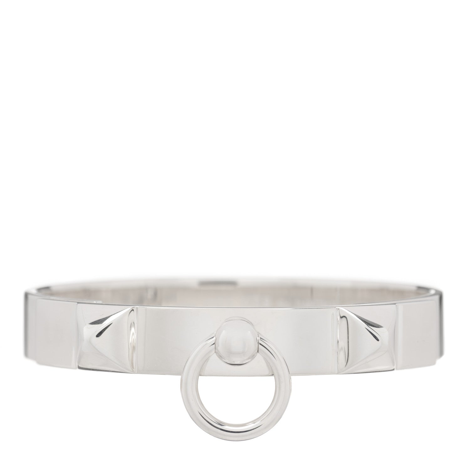 Hermes Sterling Silver PM Collier De Chien Bracelet SH 1 of 3