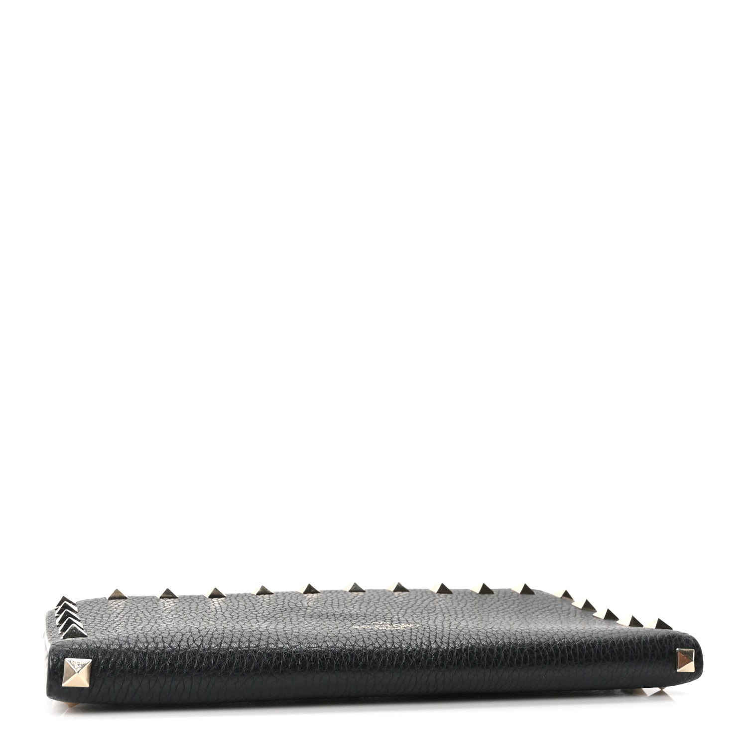 Valentino Garavani Pebbled Calfskin Rockstud Continental Wallet Black 4 of 9