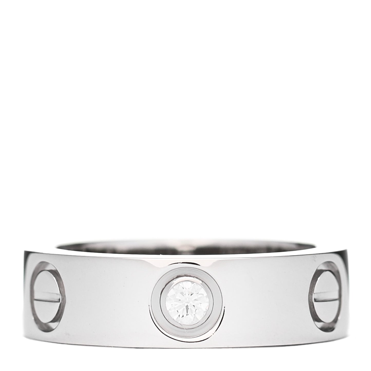 Platinum 1 Diamond 5.5mm LOVE Ring 50 5.25