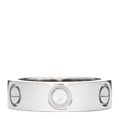 Cartier Platinum 1 Diamond 5.5mm LOVE Ring 50 5.25 1 of 4