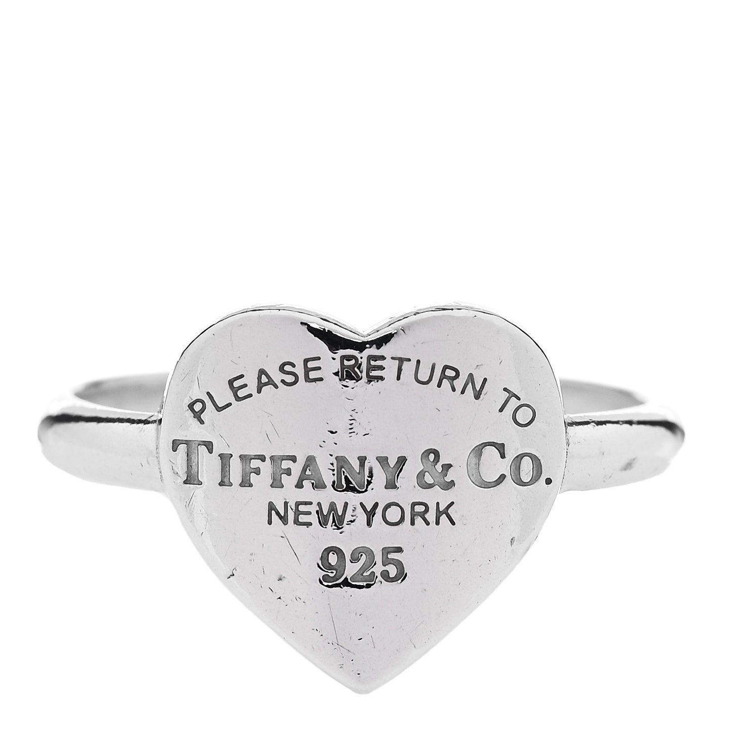 Sterling Silver Return to Tiffany Heart Ring 56 7.75