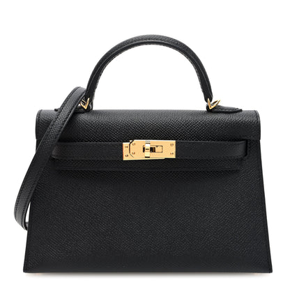 Hermes Epsom Mini Kelly Sellier 20 Black 1 of 11
