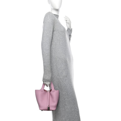 Hermes Taurillon Clemence Picotin Lock 18 PM Mauve Sylvestre 2 of 10