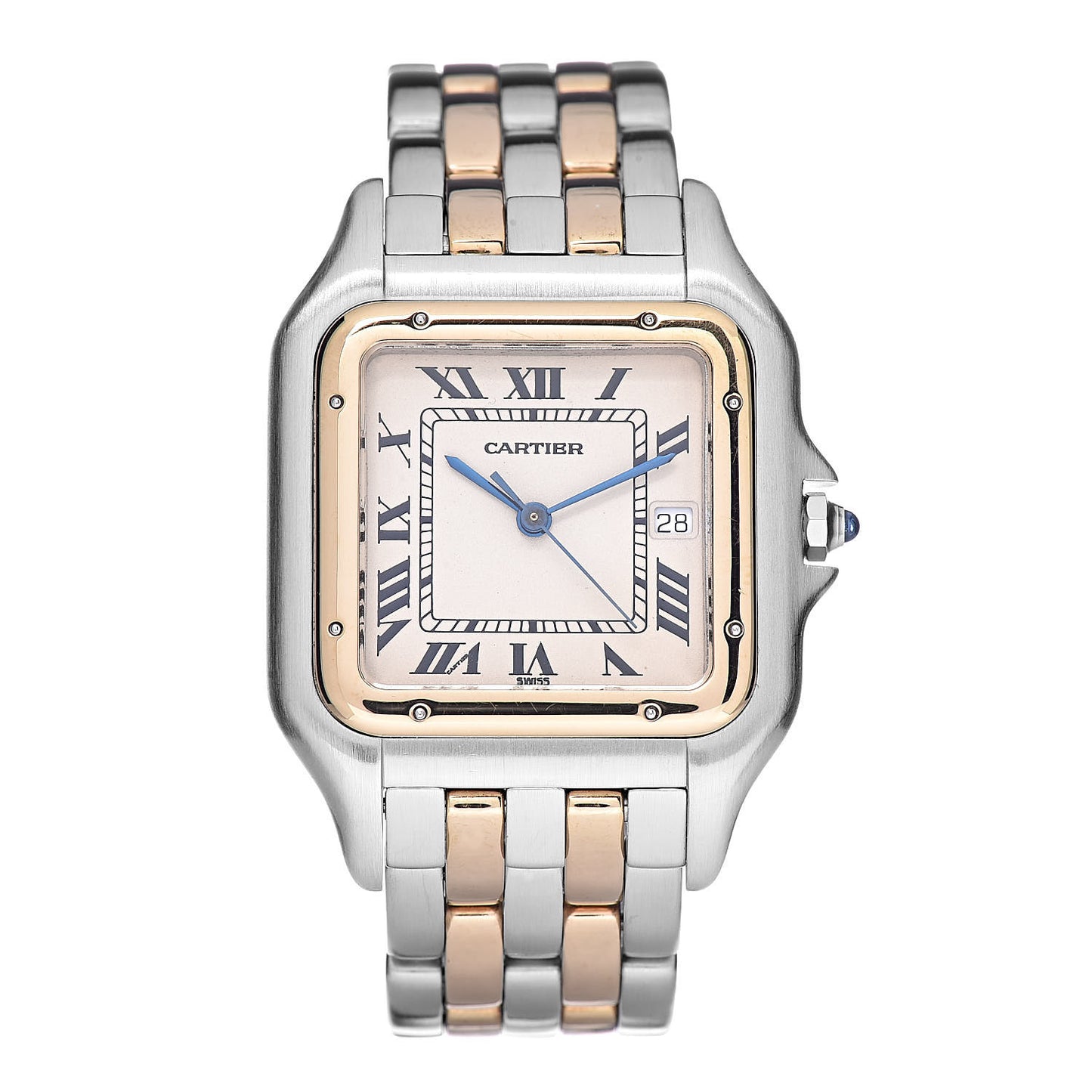 Stainless Steel 18K Yellow Gold 29mm Panthere Quartz Watch