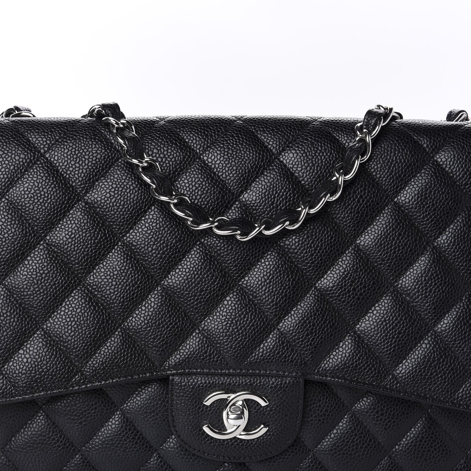 Chanel Caviar Quilted Jumbo Single Flap Black 11 of 11