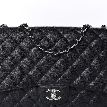 Chanel Caviar Quilted Jumbo Single Flap Black 11 of 11