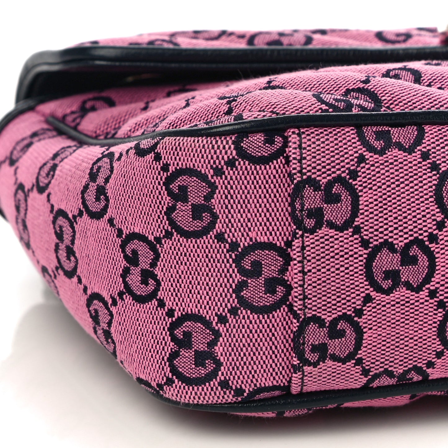 Monogram Multicolor Matelasse Diagonal Small GG Marmont Shoulder Bag Pink Blue