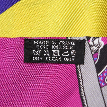 Hermes Silk Carre En Carres Maxi Twilly Rouge Vert Vif Violet 6 of 6