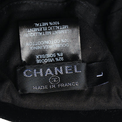 Chanel Velvet Beret Hat L Black 6 of 6