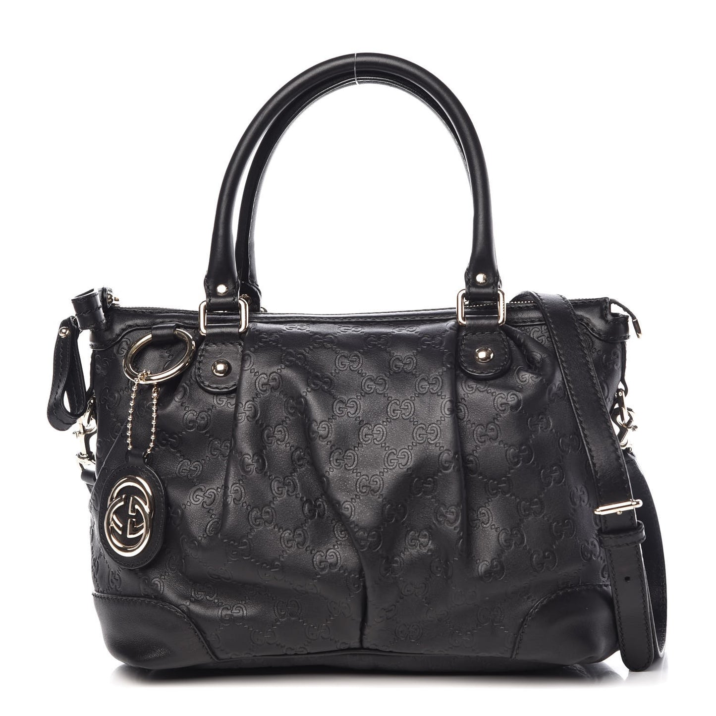 Guccissima Medium Sukey Top Handle Bag Black