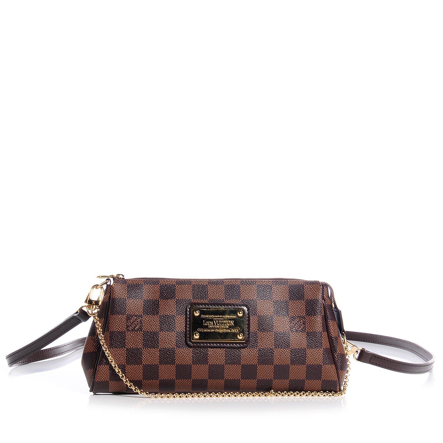 Louis Vuitton Damier Ebene Eva Clutch 1 of 8