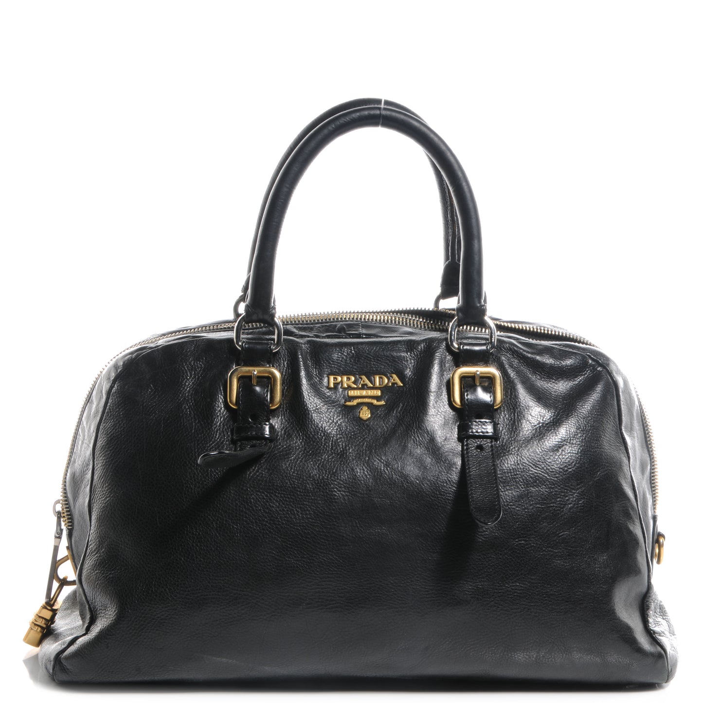 Glace Calf Bowler Bag Black
