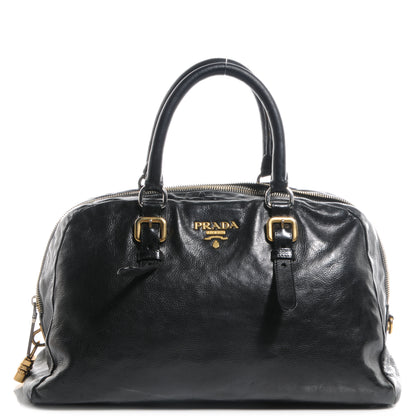 Prada Glace Calf Bowler Bag Black 1 of 10