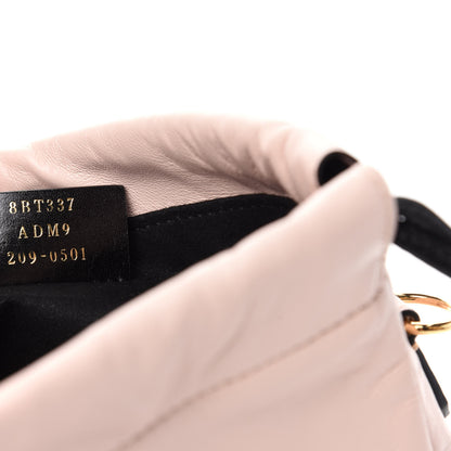 Fendi Soft Nappa Logo Small Drawstring Pouch Bag Rosa Quarzo Black 9 of 10