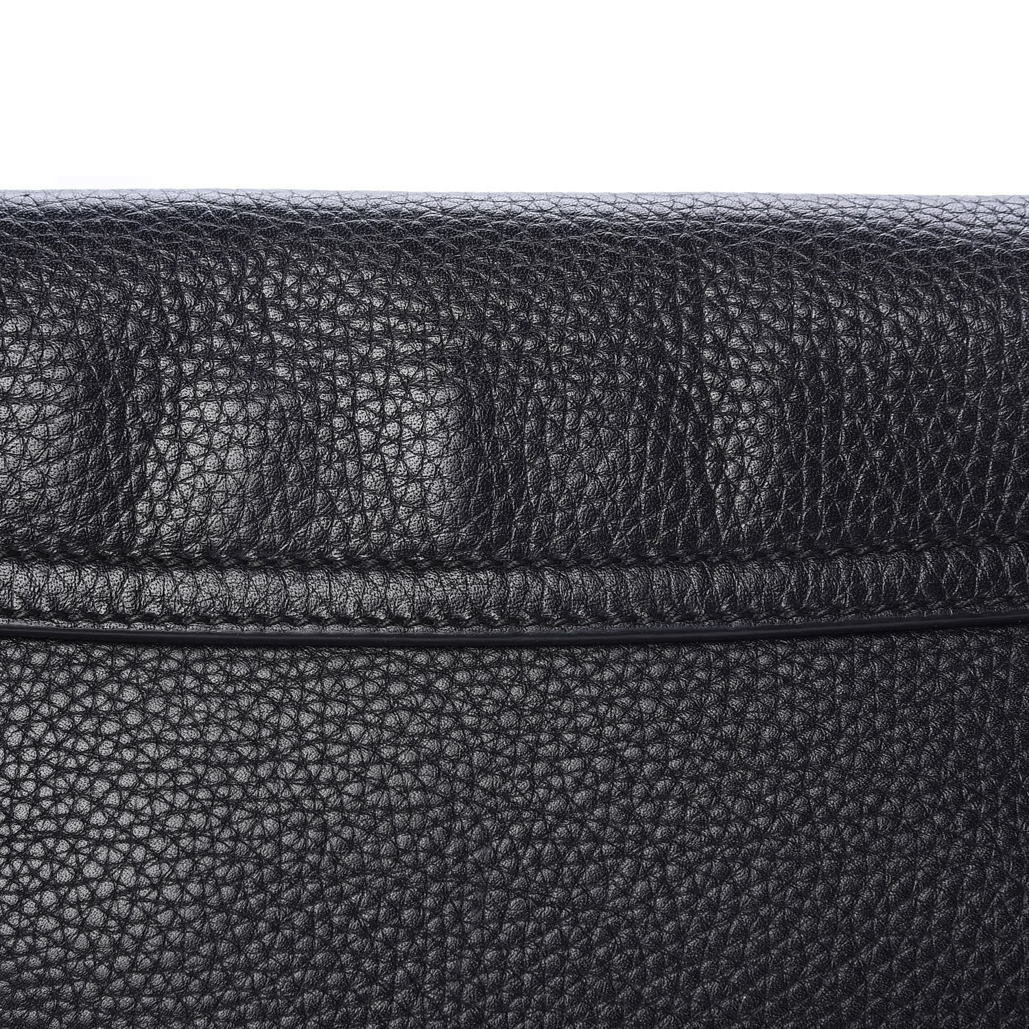 Gucci Pebbled Calfskin Medium Soho Flap Crossbody Black 10 of 10