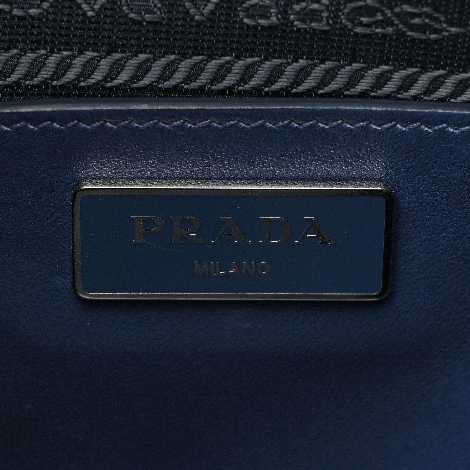 Prada City Calfskin Twin Pocket Tote Bluette 8 of 15