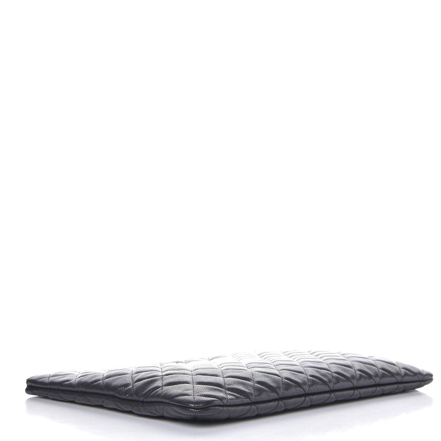 Caviar Quilted Large Cosmetic Case Black