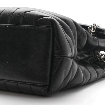 Saint Laurent Calfskin Y Quilted Monogram Medium Loulou Chain Satchel Black 8 of 9