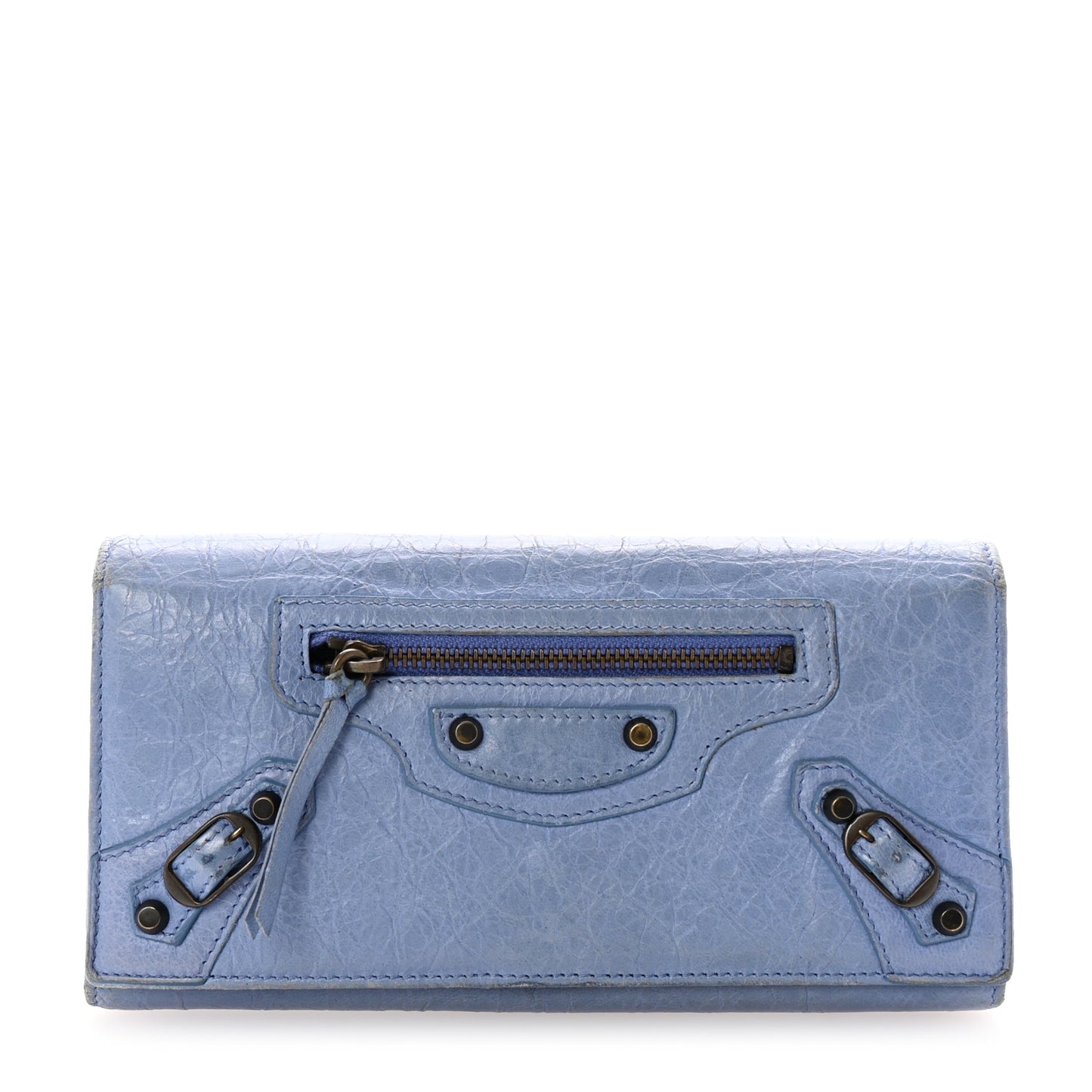 Agneau Classic Hardware Money Wallet Sky Blue