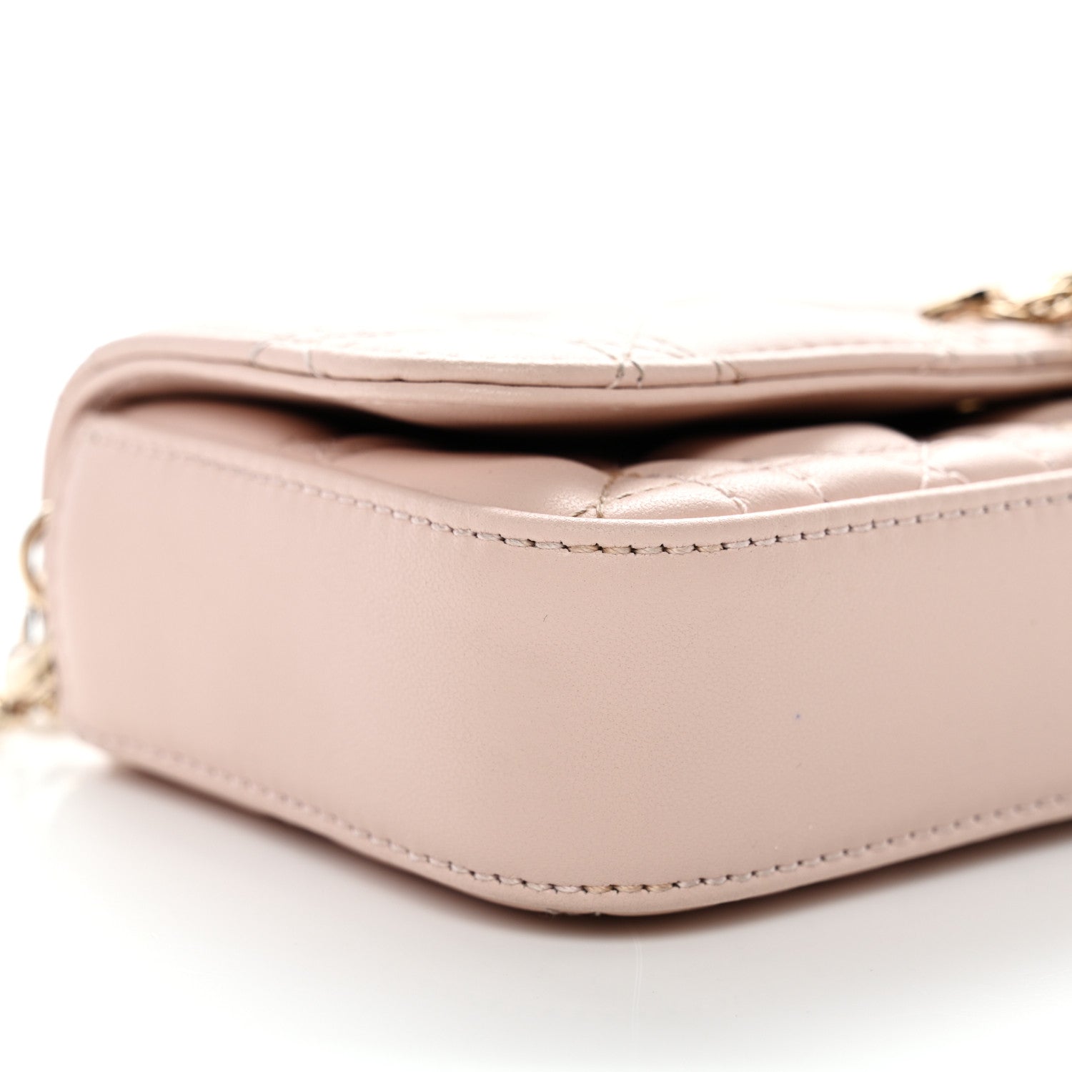 Christian Dior Lambskin Cannage Dior Talk Phone Pouch Rose Poudre 7 of 10