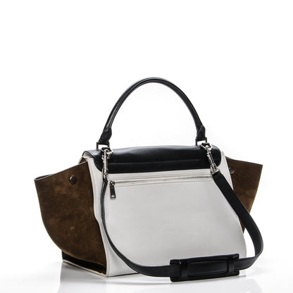 Celine Smooth Calfskin Suede Medium Tri-Color Trapeze 3 of 9