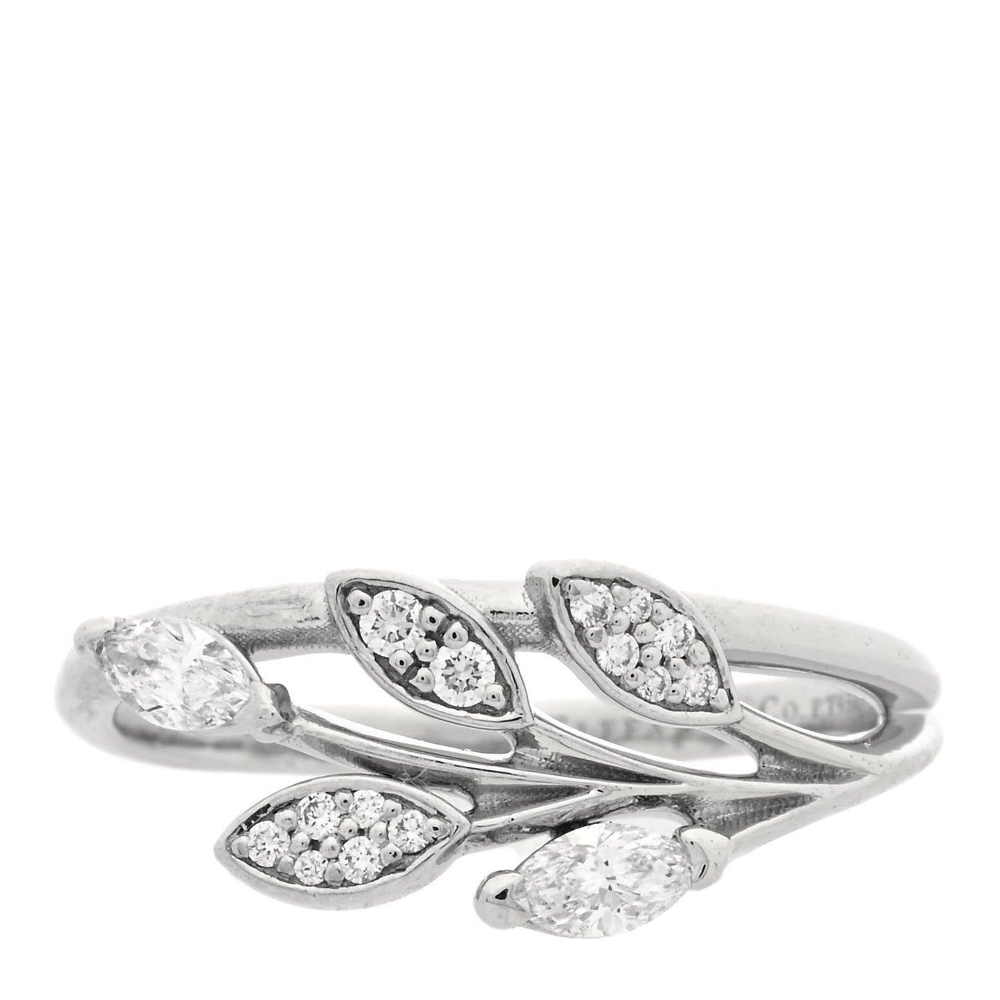 Platinum Diamond Victoria Vine Ring 51 5.75