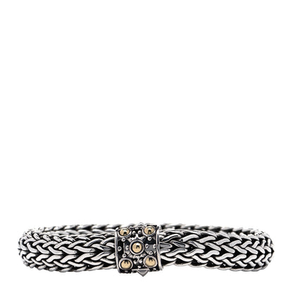 John Hardy Sterling Silver 18K Yellow Gold Medium Jaisalmer Dot Oval Chain Bracelet 1 of 7