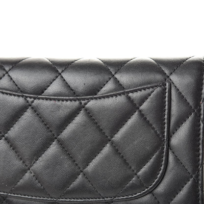 Chanel Lambskin Quilted Large Flap Wallet Black 14 of 14