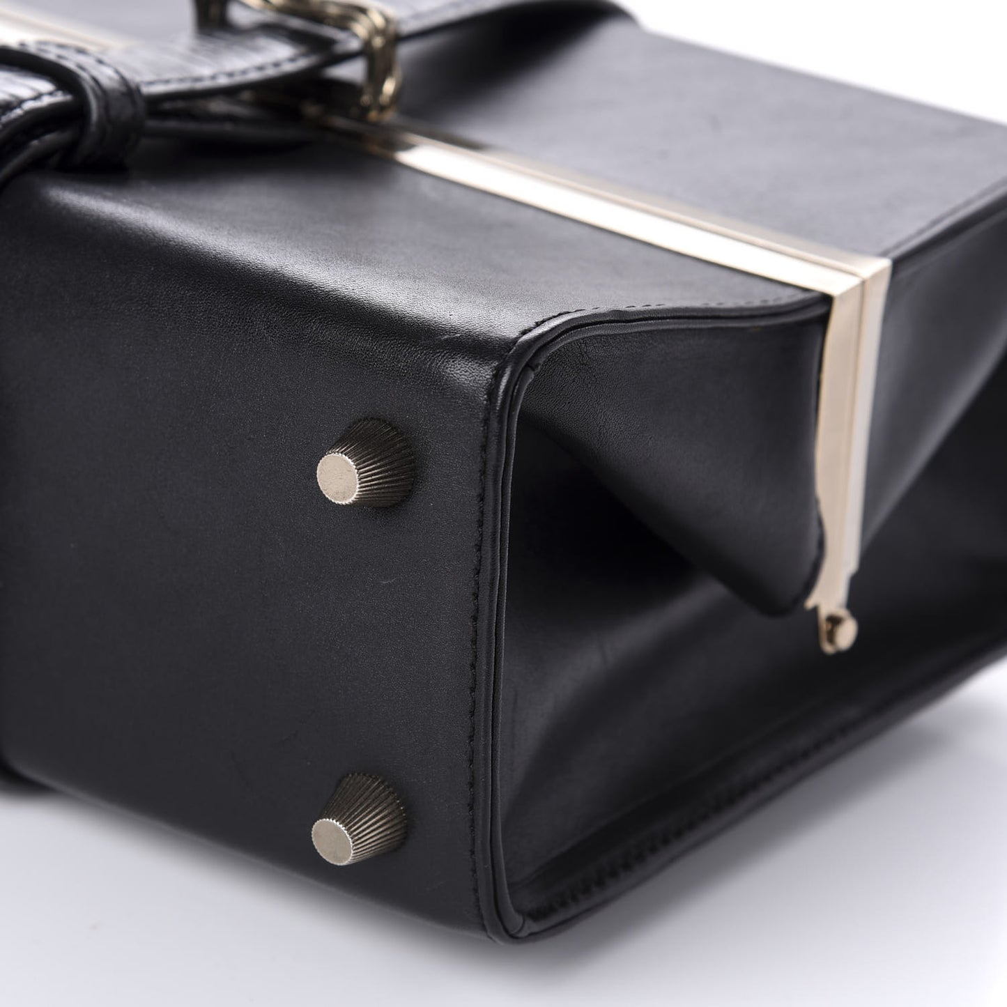 Calfskin Crocodile Embossed Tai Dopp Kit Bag Black