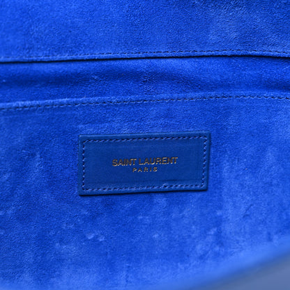 Saint Laurent Calfskin Classic Y Ligne Clutch Royal Blue 6 of 7