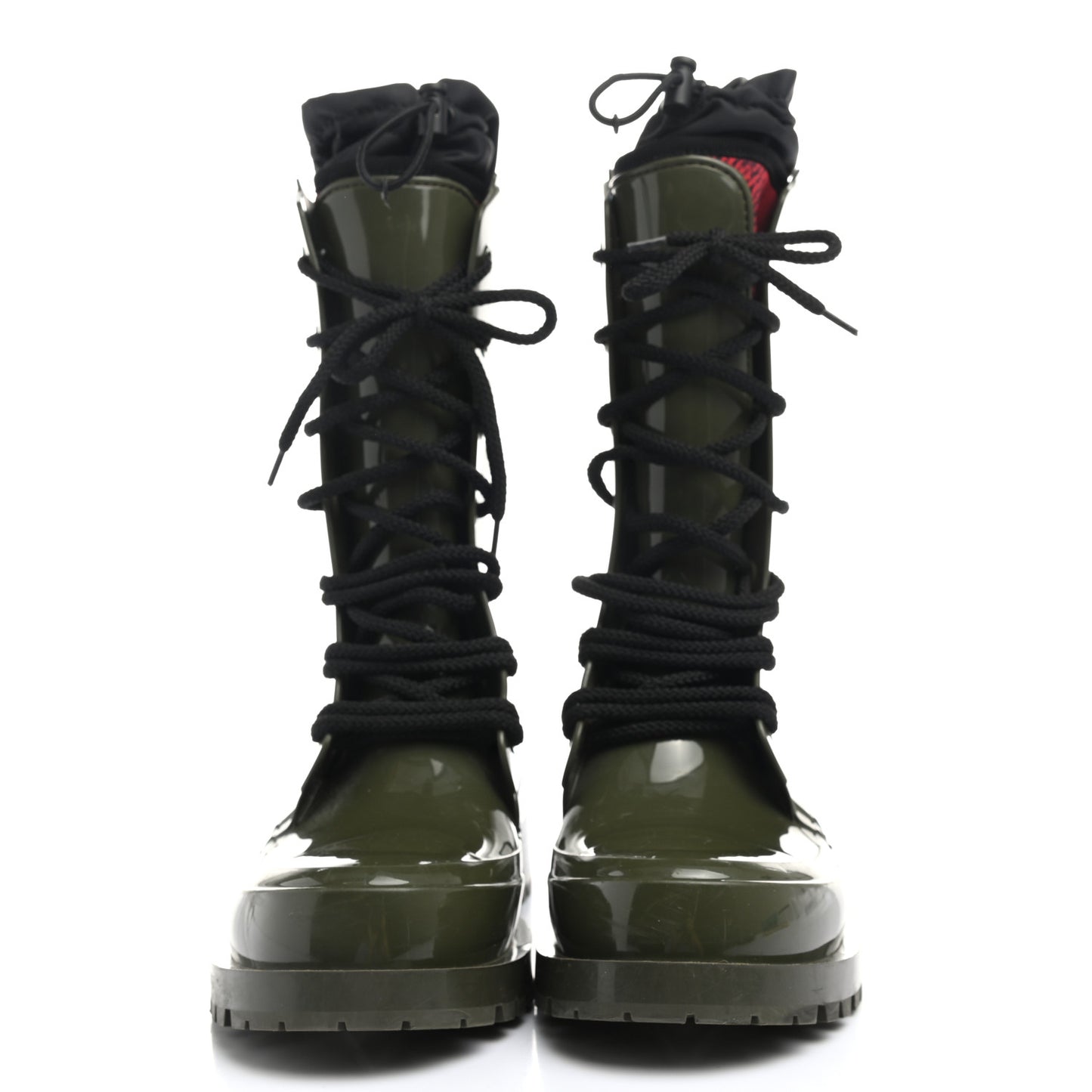 Shiny Rubber Diorcamp Low Boots 40 Military