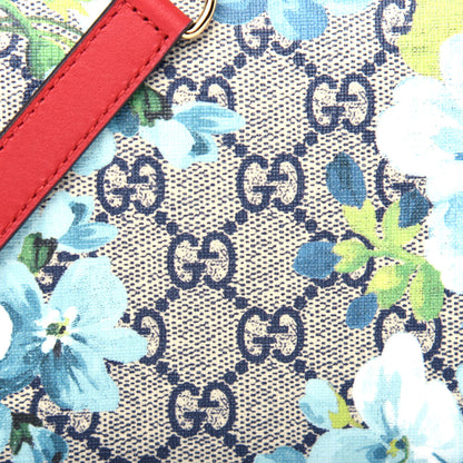 Gucci GG Supreme Monogram Blooms Chain Wallet Blue 9 of 10