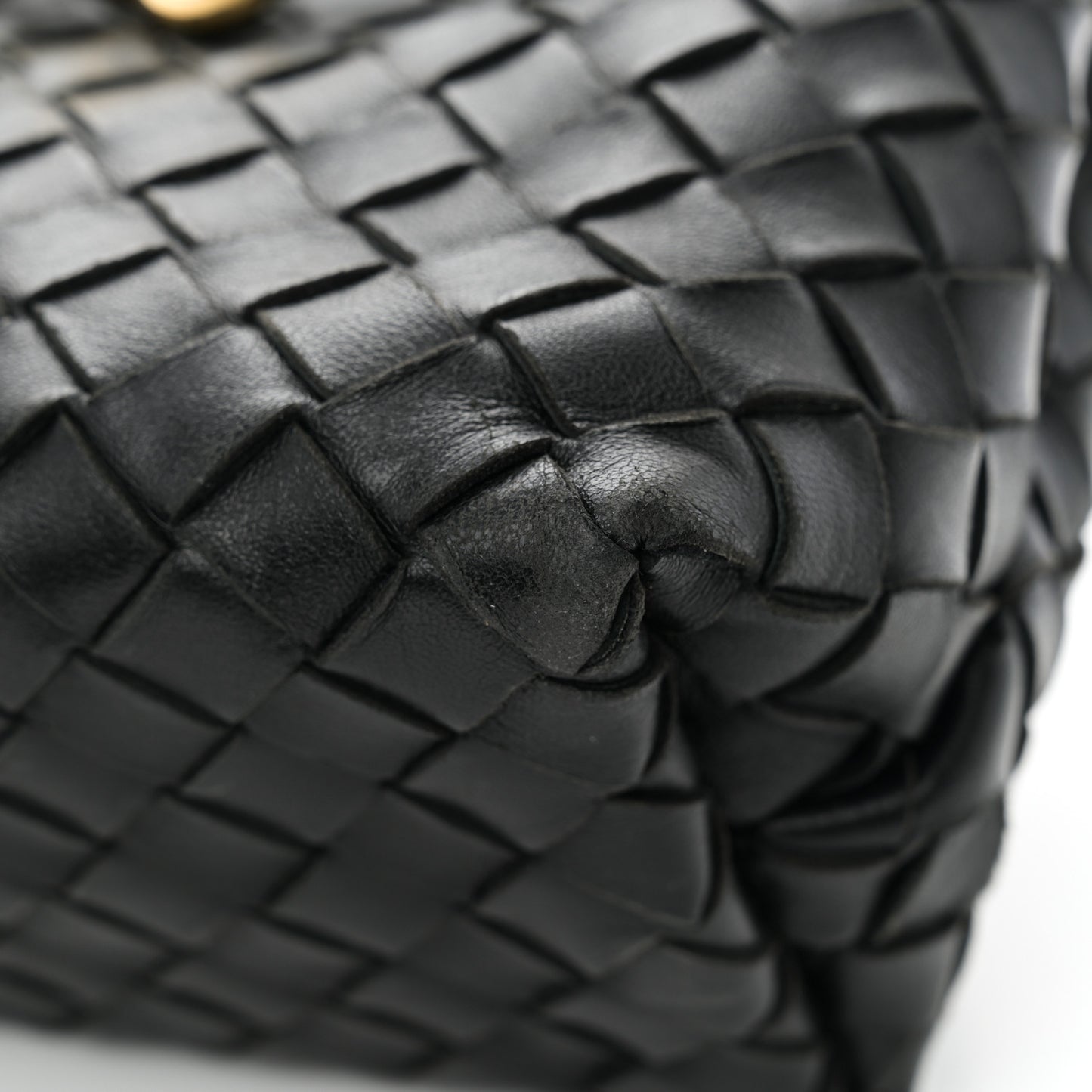 Nappa Intrecciato Small Andiamo Shoulder Bag Black