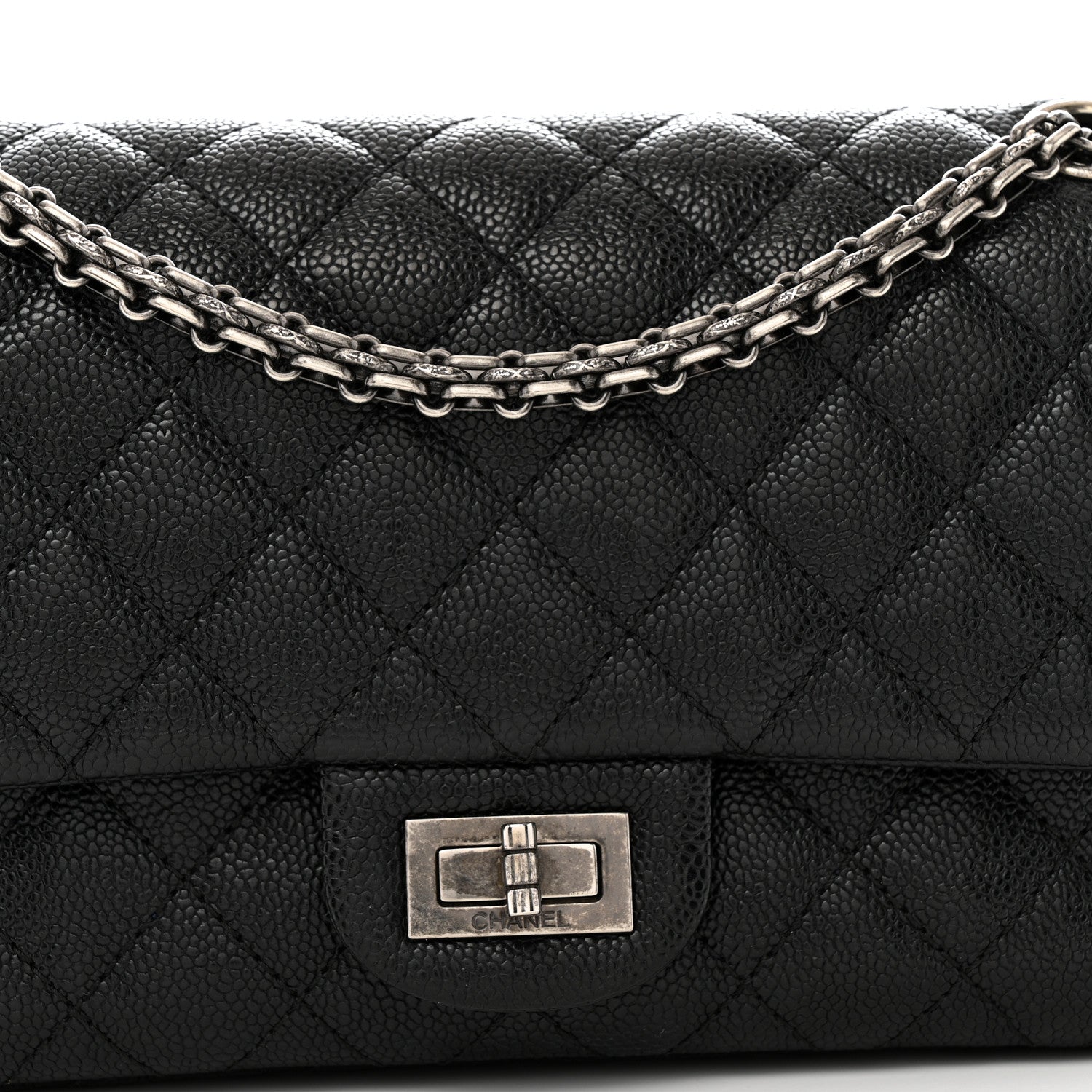 Chanel Caviar Quilted 2.55 Reissue 225 Flap Black 8 of 13