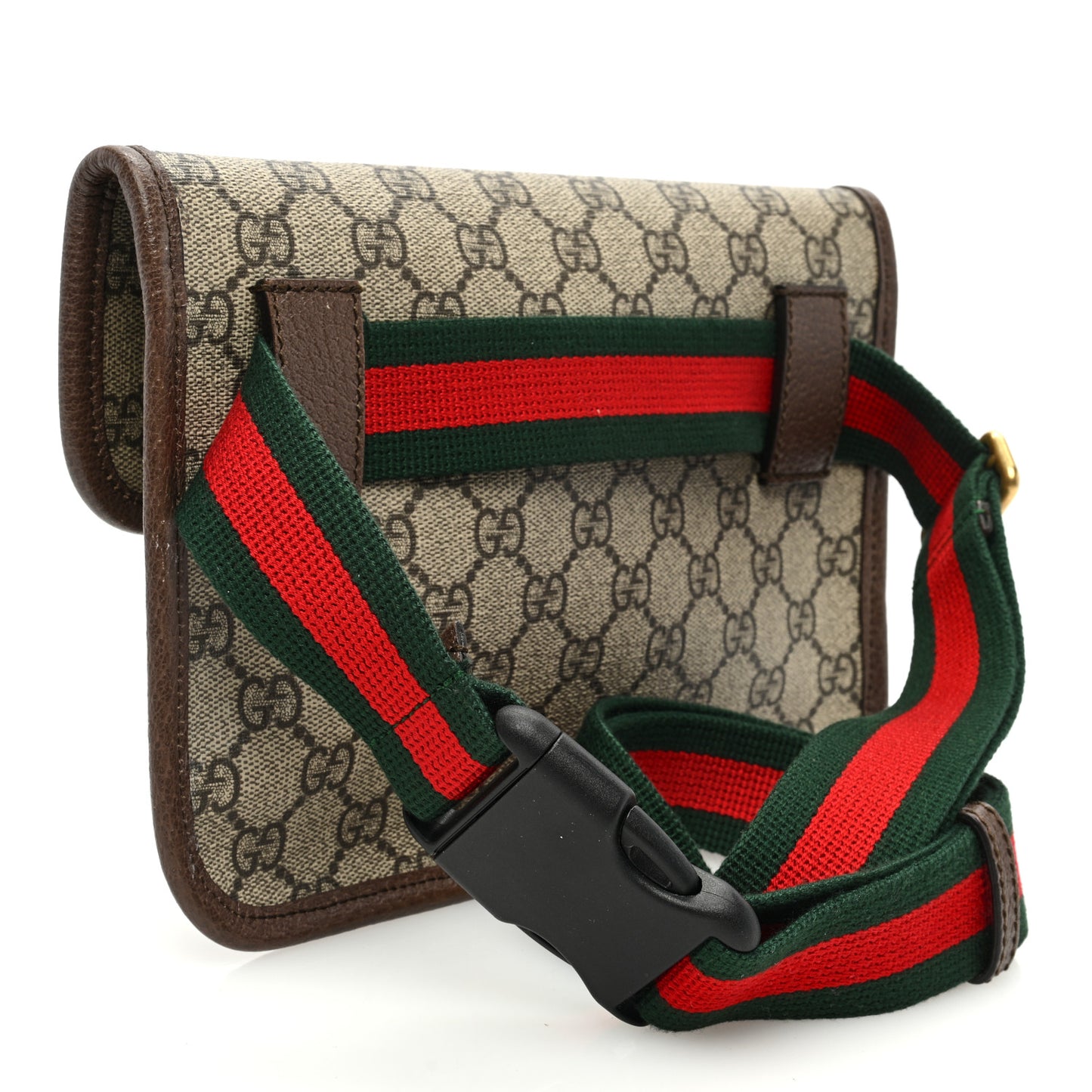 GG Supreme Monogram Neo Vintage Web Belt Bag Brown