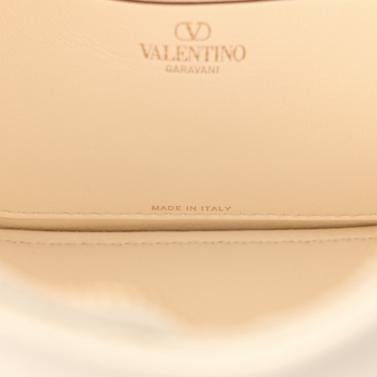 Nappa Mini Vlogo Moon Hobo Bag Ivory