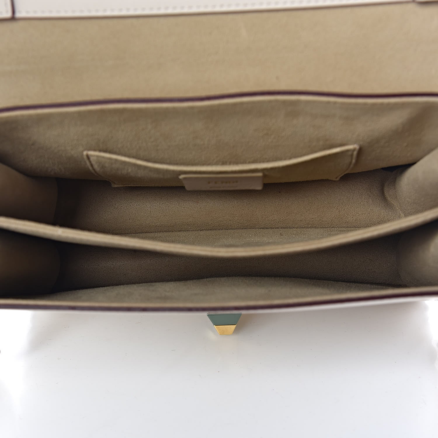 Fendi Vitello Liberty Scalloped Studded Kan I Shoulder Bag Camelia 5 of 9